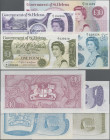 St. Helena: Government of St. Helena, set with 4 banknotes, including 50 Pence ND(1979) (P.5a, UNC), 10 Pounds ND(1985) (P.8b, UNC), 1 Pound ND(1981) ...