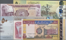 Sudan: Bank and Central Bank of Sudan, huge lot with 39 banknotes, 1978-2011 series, comprising for example 25 Piastres 1978 (P.11b, UNC), 50 Piastres...