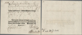 Sweden: Riksens Ständers Banco, 1.000 Daler 1747, P.A80, great original shape for this very old banknote, some tiny holes due to ink corrosion and sof...