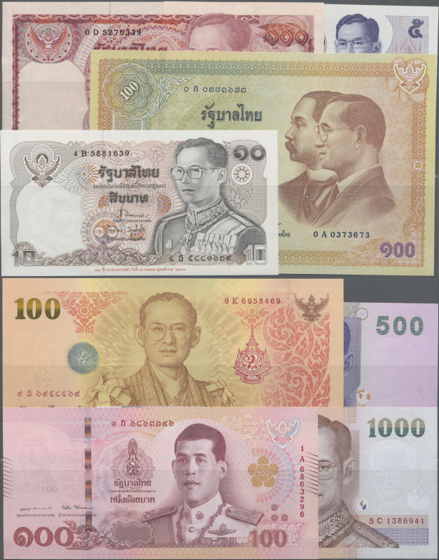 Thailand: Bank of Thailand, giant lot with 46 banknotes, 1969-2018 series, consi...