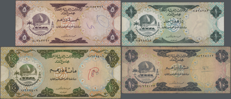 United Arab Emirates: United Arab Emirates Currency Board, very nice lot with 10...