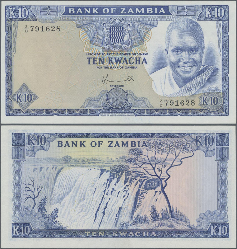 Zambia: Bank of Zambia 10 Kwacha ND(1976), P.22 in UNC condition.
 [differenzbe...