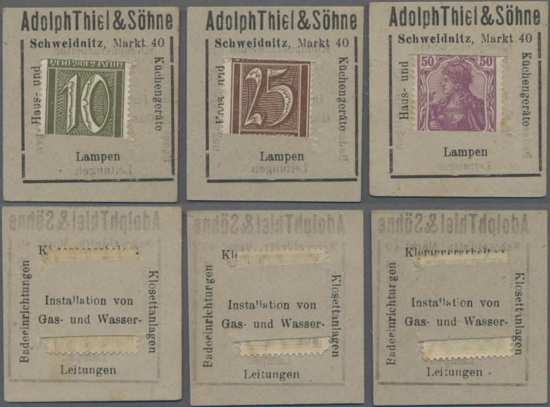 Deutschland - Briefmarkennotgeld: Schweidnitz, Schlesien, Adolph Thiel & Söhne, ...