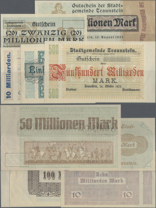 Deutschland - Notgeld - Bayern: Traunstein, Stadt, 20, 50 Mio. Mark, 10.8.1923, ...