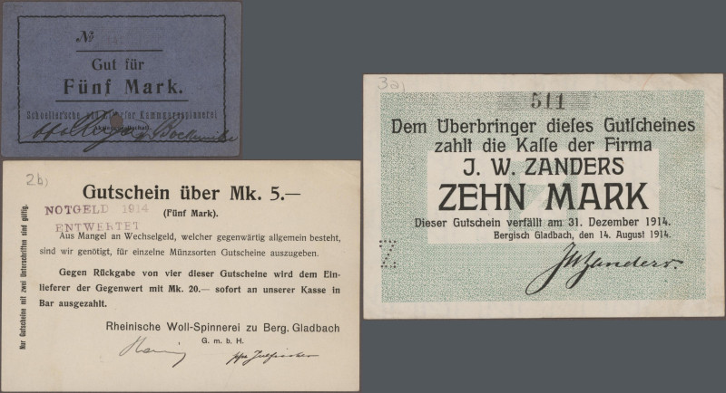 Deutschland - Notgeld - Rheinland: Notgeld von 1914, umfangreicher Bestand von 2...