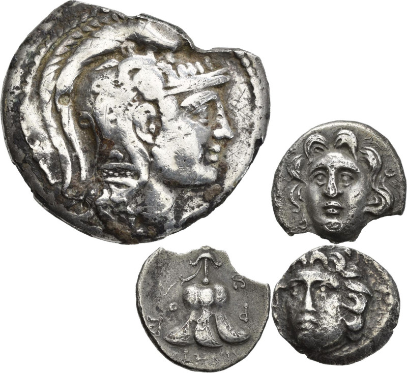 Antike: Lot 3 antike Münzen, nicht näher bestimmt, 2 x Drachme + 1 x Tetradrachm...
