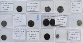 Armenien, Königreich: Kleines Konvolut von insgesamt 12 Münzen in Silber und Bronze, Hethum I. und Zabel /Hethum II./ Levon III./Guy Lusignan/Gosdanti...