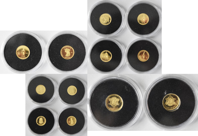 Elfenbeinküste: 10 x 100 Francs CFA 2017 aus der Serie begehrtesten Goldmüzen de...