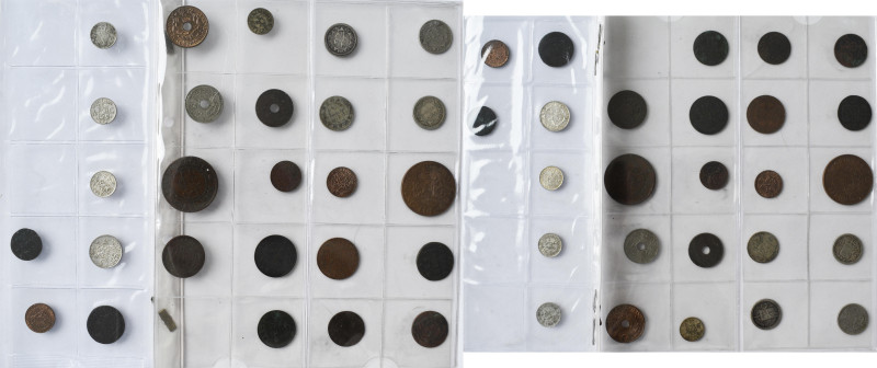 Niederl. Indien: Lot 26 Münzen vom ½ Cent bis zum ¼ Gulden.
 [differenzbesteuer...