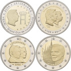 Luxemburg: 6 x 2 Euro Gedenkmünzen Set 2004 - 2008 PP. In original Etui, Zertifikat und Umverpackung wie von der BCL ausgegeben. Dieses Set beinhaltet...