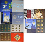 Euromünzen: Vatikan, San Marino und Monako: 6 x €-KMS aus San Marino, 3 x €-KMS aus Vatikan, 1 x Probesatz Vatikan, 1 x Lire-Satz San Marino und 1 x F...