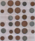 Haus Habsburg: Franz II (I.) 1792-1806-1835: Sammlung 14 Kleinmünzen vom 1/4 Kreuzer bis zum 20 Kreuzer. Unterschiedliche Erhaltungen und Prägestätte....