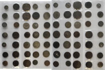 Haus Habsburg: Münzblatt mit 35 diversen Münzen ab ca. 1740 (einige mit Maria Theresia) bis ca. 1810. Überwiegend Kleinmünzen Kreuzer / Poltura etc. B...