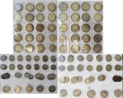 Umlaufmünzen 2 Mark bis 5 Mark: 2 Münzblätter mit 2 x 2 Mark, 18 x 3 Mark und 6 x 5 Mark aus Baden, Bayern, Hamburg, Preußen, Sachsen und Württemberg....