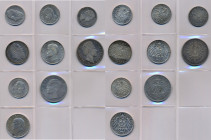 Bayern: Typensammlung 9 Silbermünzen 2 Mark bis 5 Mark von Ludwig II., Otto, Luitpold und Ludwig III. Überwiegend sehr schön.
 [differenzbesteuert]...