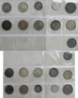 Sachsen: Münzblatt mit 11 Münzen, dabei 2er, 3er und 5er.
 [differenzbesteuert]