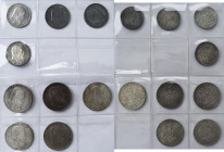 Württemberg: Wilhelm II. 1891-1918: Lot 9 Münzen: 3 Mark 1909 (2x), 1911 und 1914, J. 175 sowie 5 Mark 1907, 1908 und 1913 (3x) J. 176. Unterschiedlic...