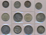 Württemberg: Typensammlung 6 Silbermünzen 2 Mark bis 5 Mark von Karl und Wilhelm II. Überwiegend sehr schön.
 [differenzbesteuert]