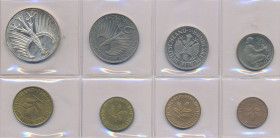 Bundesrepublik Deutschland 1948-2001: Kursmünzensatz (KMS) 1965 G, mit 1, 5, 10 und 50 Pf. 1950, nur 3.070 Ex., in Originalfolie.
 [differenzbesteuer...
