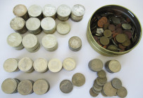 Bundesrepublik Deutschland 1948-2001: Sammlung diverser 5 DM und 10 DM Gedenkmünzen, dabei auch ein bisschen Umlaufgeld 1Pf - 5 Mark.
 [differenzbest...