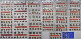 Bundesrepublik Deutschland 1948-2001: Konvolut bessere Kursmünzensätze (KMS) der BRD, dabei als PP 1969 J, 1970 J, 1971 D+G+J, 1972 F+G, 1973 D+J sowi...