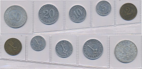 Kolonien und Nebengebiete: Freie Hansestadt Bremen: 2, 5, 10, 20 und 50 Verrechnungspfennige o.J. (1924), Jaeger N 40-44, sehr schön - vorzüglich. Lot...