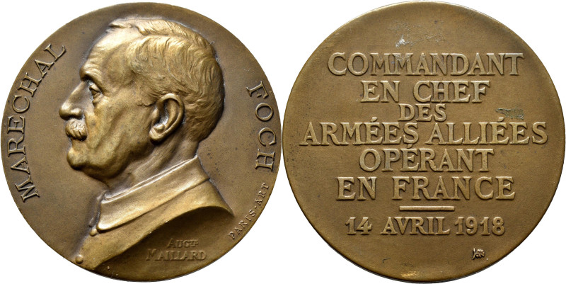 Medaillen alle Welt: Frankreich: Bronzemedaille o.J. (1918) von Aug. Maillard au...