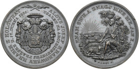 Medaillen alle Welt: Österreich-Ungarn, Prag: Medaille 1831 von Lang auf die Intronisierung von Erzbischof Aloys Josef Krakowsky Graf von Kolowrat. Ch...
