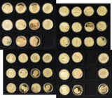 Medaillen Deutschland: Umfangreiche Sammlung moderner Medaillen aus dem Hause BTN / DGG in 11 edlen Holz-Luxuskassetten. Gezählt wurden 120 Medaillen/...