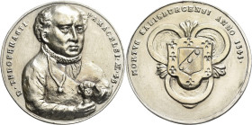 Medaillen Deutschland - Personen: Paracelsus (Theophrastus Bombast von Hohenheim, 1493/94 - 1541): AR-Medaille 1541, auf den Universalgelehrten Parace...
