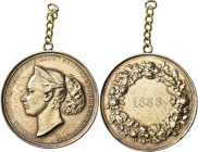 Medaillen Deutschland - Personen: Victoria / Kronprinzessin von Brandenburg-Preußen: vergoldete Silbermedaille / Kronprinzessinmedaille o.J. (Gravur: ...