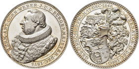 Medaillen Deutschland - Geographisch: Hamburg: Silbermedaille 1885 v. Lorenz, auf den Hamburger Bürgermeister Hermann Anton Cornelius Weber, 42,5 mm, ...