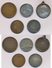 Medaillen Deutschland - Geographisch: Sachsen, Leipzig: Lot 5 Stück, dabei 3 Mark 1913 sowie 2 Medaillen Motiv Völkerschlachtdenkmal bei Leipzig, Meda...