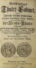 Literatur: Lilienthal, Vollständiges Thaler-Kabinett, 1747, 2. Auflage, 802 Seiten + Nachträge und Register, neu Ganzleinen gebunden, lt. Exlibris G. ...
