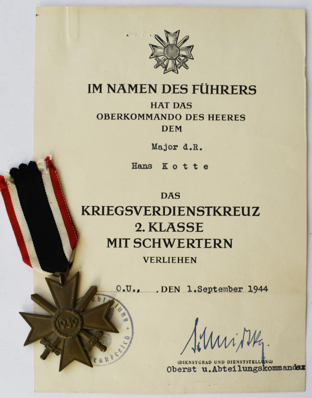 Orden & Ehrenzeichen: Drittes Reich: Kriegsverdienstkreuz (KVK) 1939 II. Klasse ...