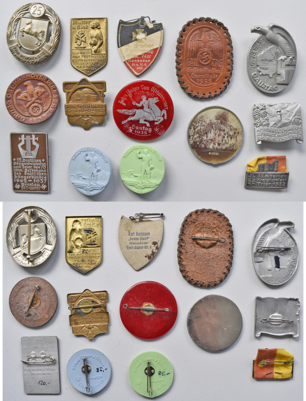 Orden & Ehrenzeichen: Drittes Reich: Lot mit 14 diversen Abzeichen, dabei Koblen...