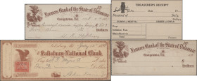 USA, Lot 54 Scheck und ähnliche Dokumente, der Älteste ist von 1899. Meist verschiedene, überwiegend ausgefüllt und mit PAID entwertet.
 [differenzbe...