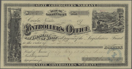 USA, State of Nevada, 70 Dollars Controller's Warrant 1881.
 [differenzbesteuert]