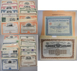 Händlerposten Wertpapiere / Aktien: Ein Karton voll mit ca. 2.300 Aktien, überwiegend USA 1950-1960, dabei auch ein paar ältere Stücke. Ca. 50 verschi...