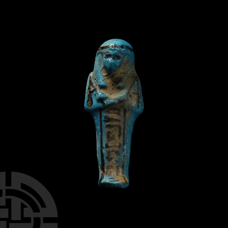 Egyptian Deep Blue Glazed Shabti of Pa-di-Khonsu-iy
Third Intermediate Period, ...