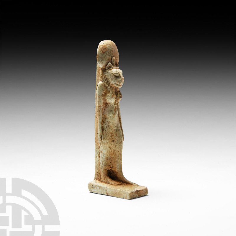 Egyptian Faience Figure of Sekhmet
Late New Kingdom, 1350-1070 B.C. A glazed co...