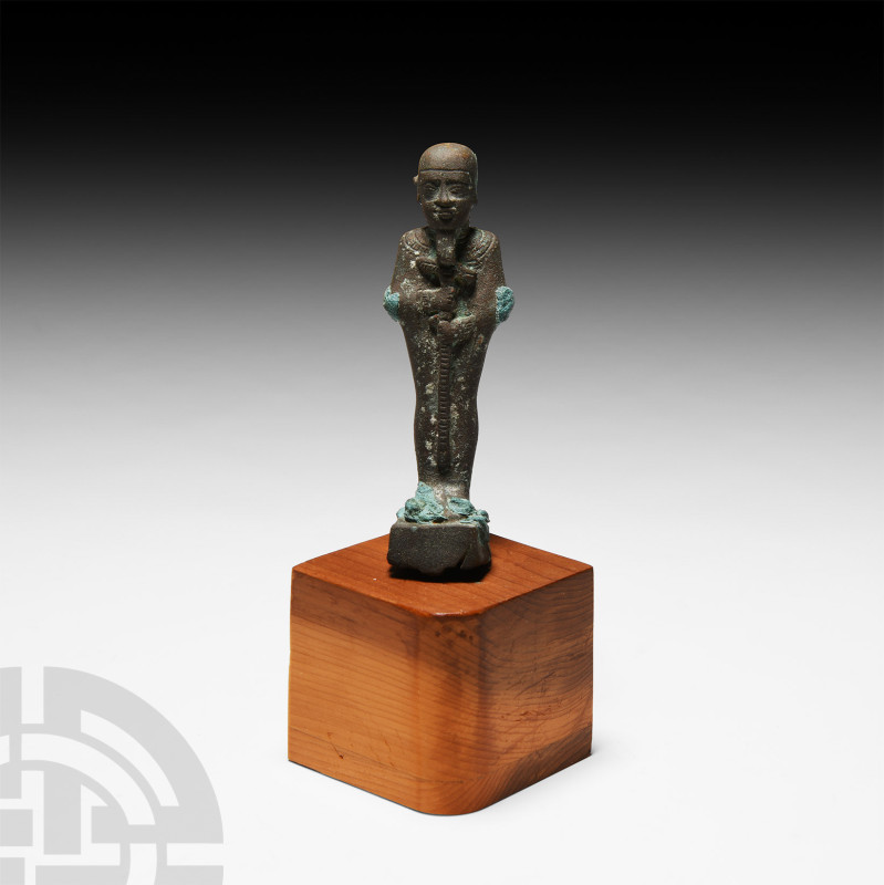 Egyptian Bronze Figure of Ptah
Late Period-Ptolemaic Period, 664-30 B.C. A bron...