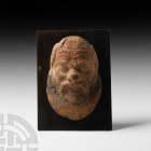 Greek Terracotta Mask of a Satyr