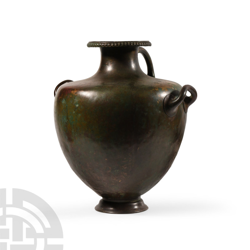 Large Greek Hydria with Egg-and-Dart Motifs
Early 5th century B.C. A spectacula...