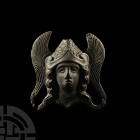 Roman Head of Minerva with Helm Appliqué
