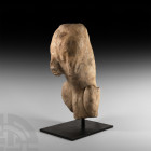 Roman Marble Seated Hound Statue