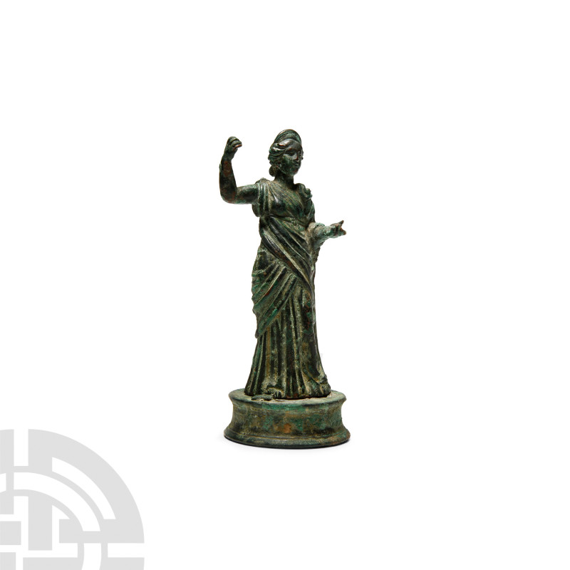 Roman Statuette of the Goddess Fortuna
1st-2nd century A.D. A bronze statuette ...