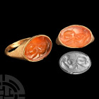 Roman Gold Ring with Warrior Gemstone