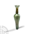 Large Roman Ribbed Glass Wine Vessel