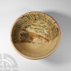 Large Byzantine Glazed Bowl with Swimming Fish